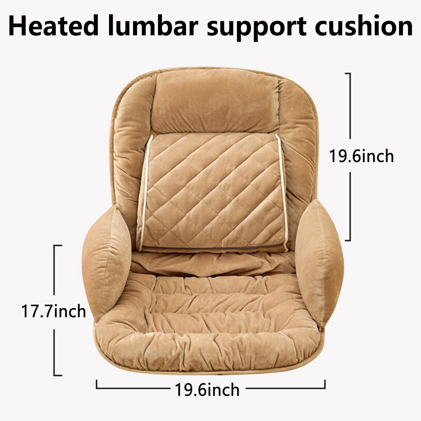 SenhE Cojín Calefactable Portátil para Asiento, 3 Ajustes de Temperatura, Almohadilla Calefactora de Calentamiento Rápido Lavable a Máquina para Uso en la Oficina o en el Hogar