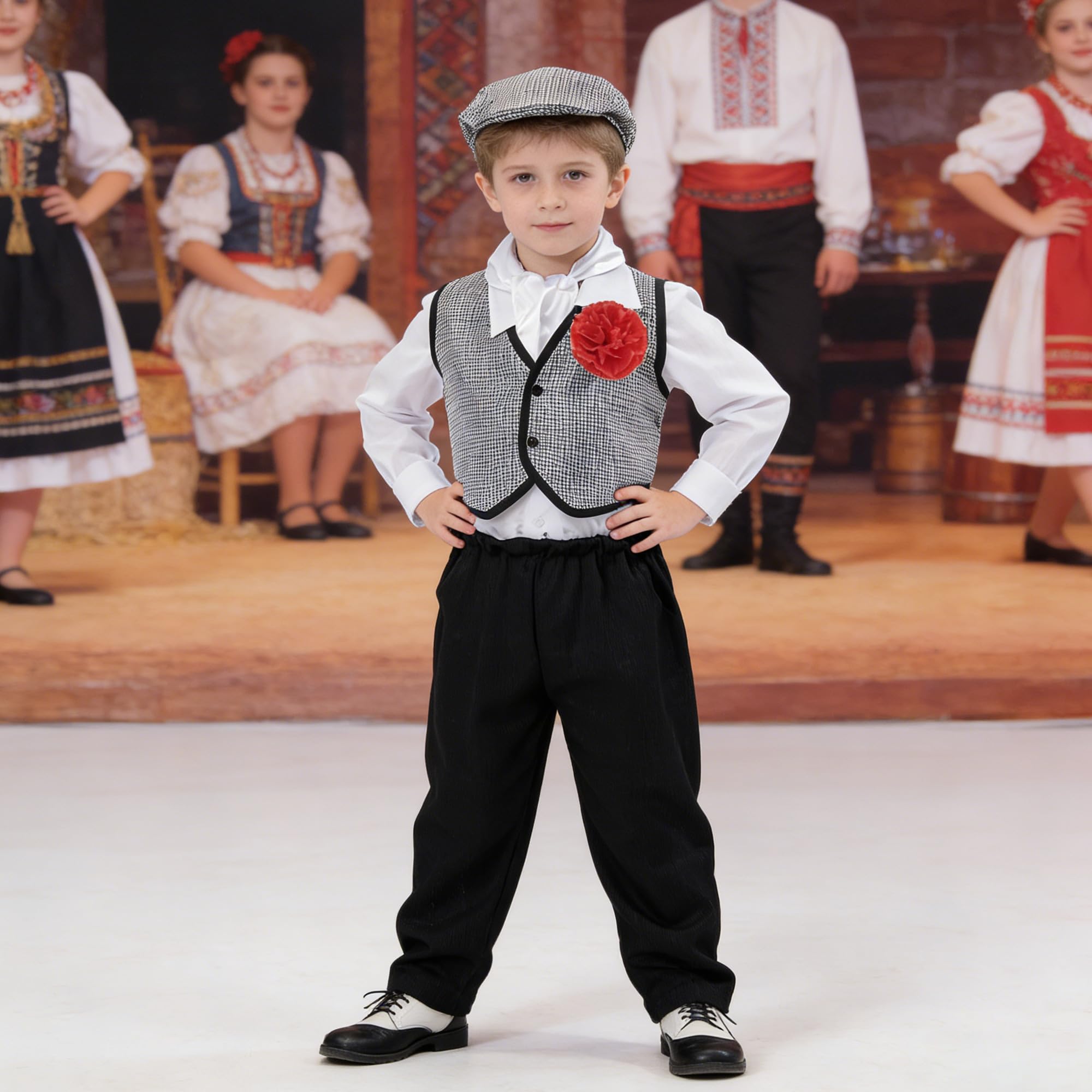 Wildarms Disfraz de Chulapo para Niño – Traje Tradicional Madrileño Años 20 – Carnaval, San Isidro y Fiestas – Tallas Bebé y Niño — view 7