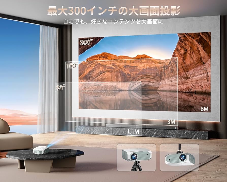 プロジェクター 天井投影 小型 ホームプロジェクター 300\"大画面4K対応 51swvzZz7lL.jpg