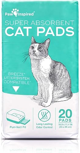 Miniatura 2 de Paw Inspired Cat Pads, repuestos genéricos para el sistema de caja de arena Tidy Cats Breeze, forros desechables para gatitos, almohadillas para