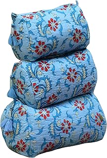 INDACORIFY Neceser de cosméticos 100% algodón...