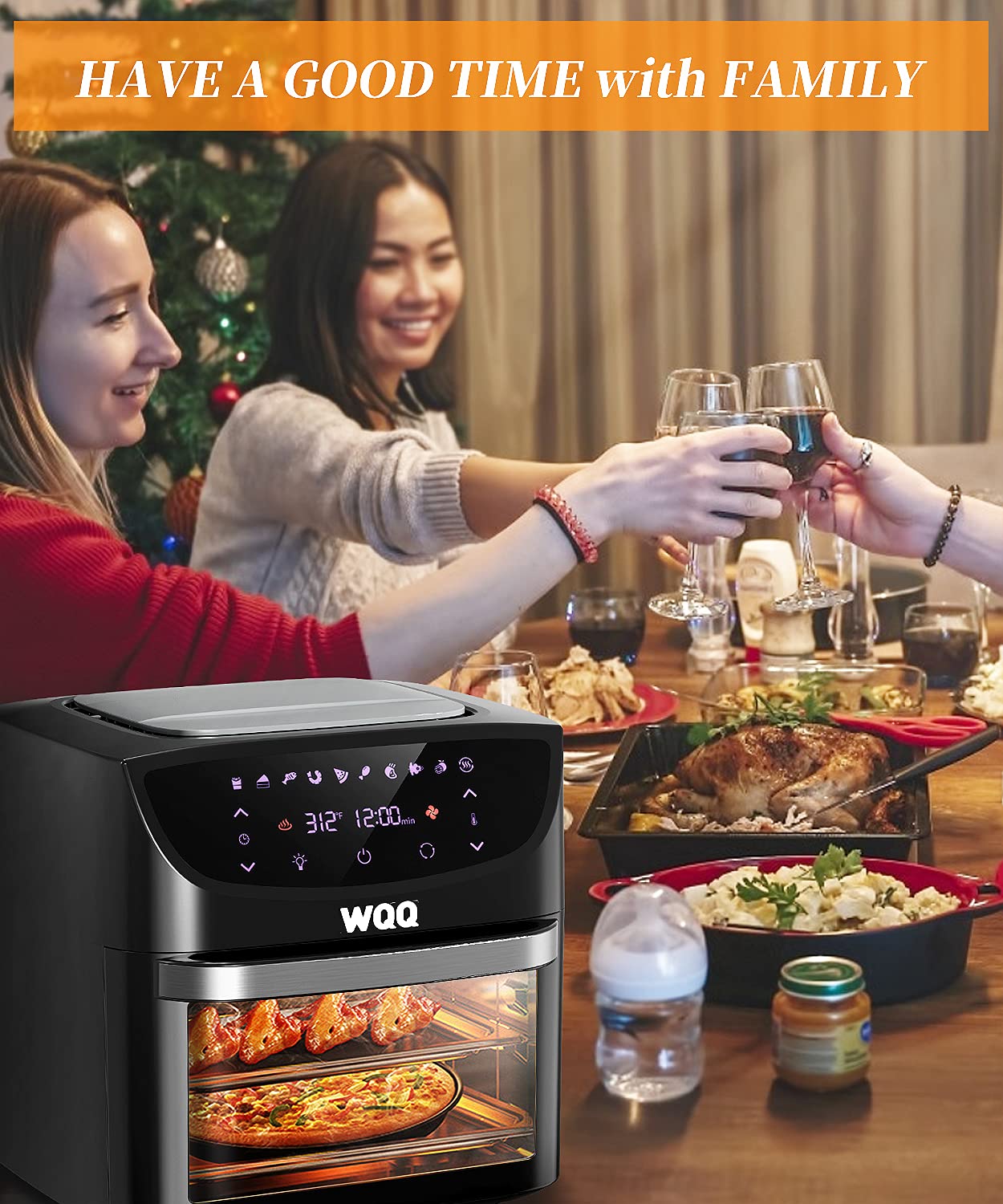 Air Fryer Oven, 20 Quart Large Air Fryer Oven Combo, 1800W Airfryer