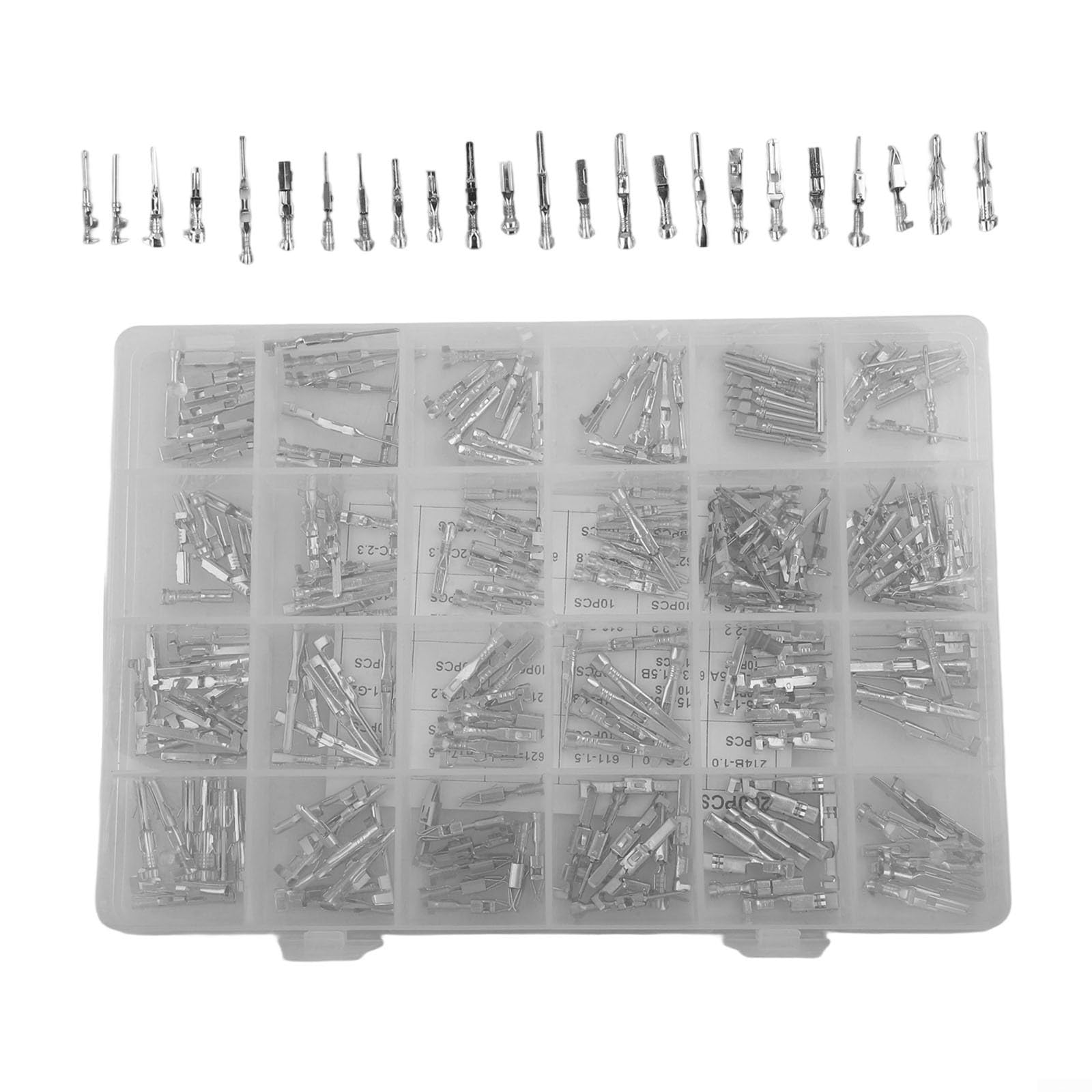 Car Electrical Wire Terminal Pins Kit, 260-Piece Tinned Copper Crimp Connectors for 1/1.5/1.8/2.2/2.8/3.5mm Automotive Wiring, Compatible with