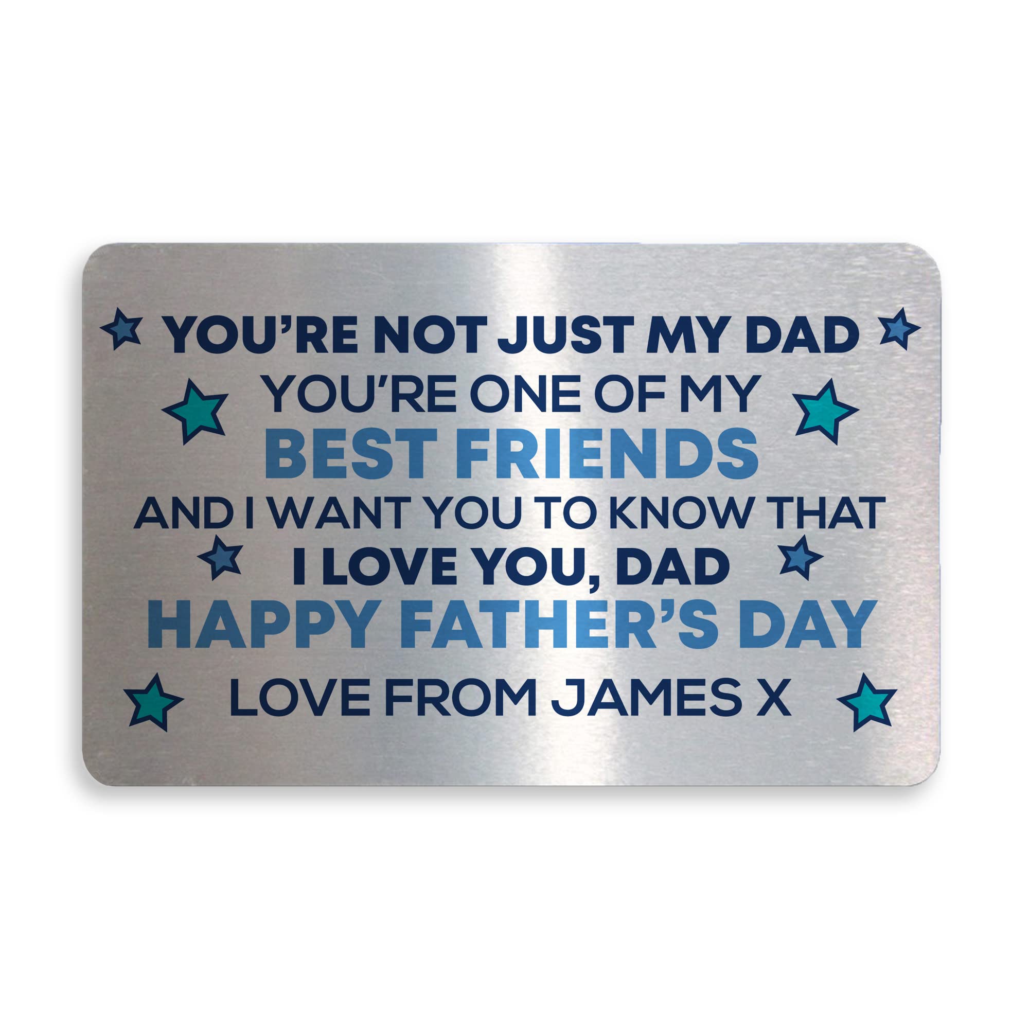RED OCEAN Thank You Fathers Day Gift For Dad Personalised Wallet Insert From Daughter Son