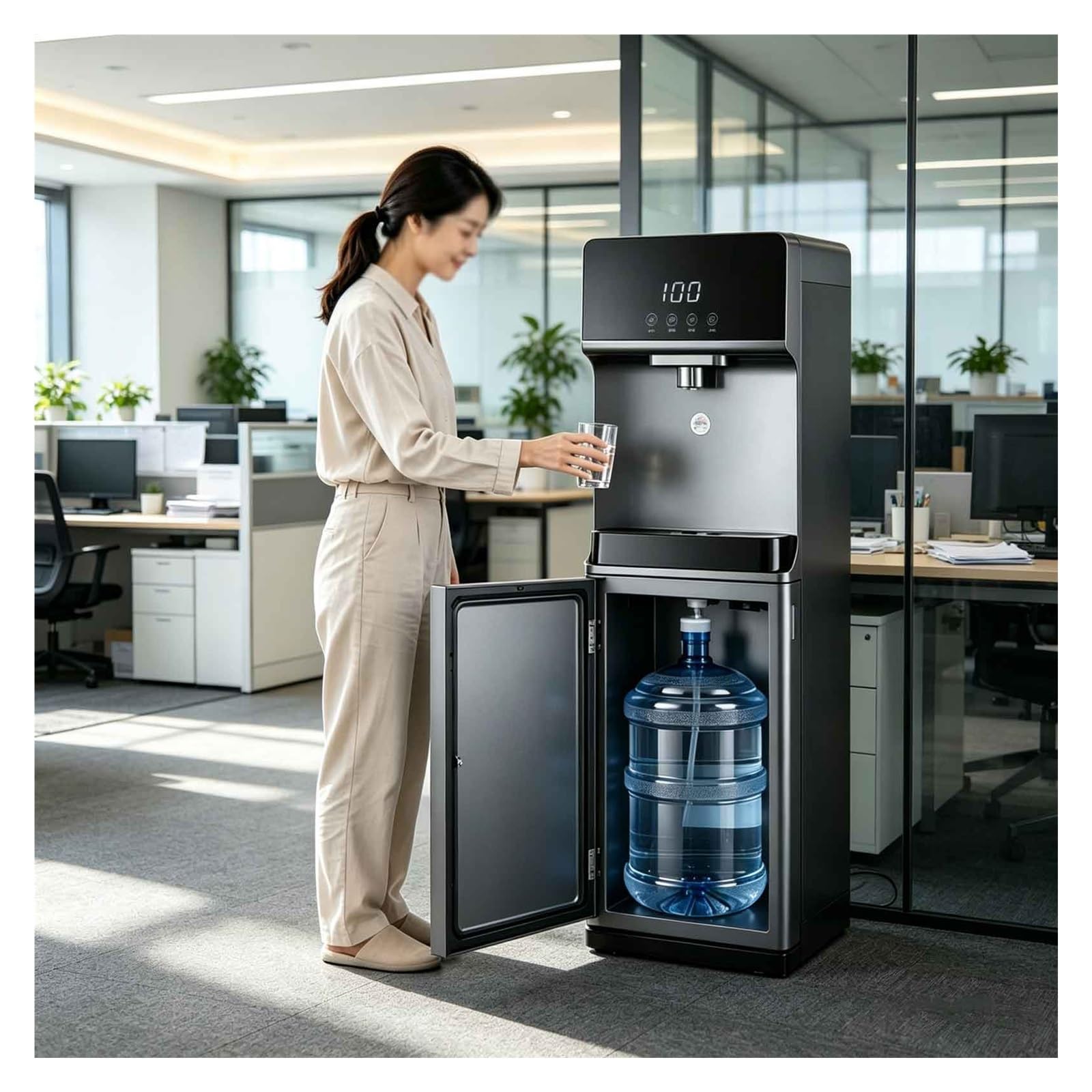 Distributore d'acqua a caricamento dal basso, Distributore d'acqua commerciale 3 impostazioni di temperatura Distributores di acqua calda istantanea Ideale per casa, ufficio, attività commerciali