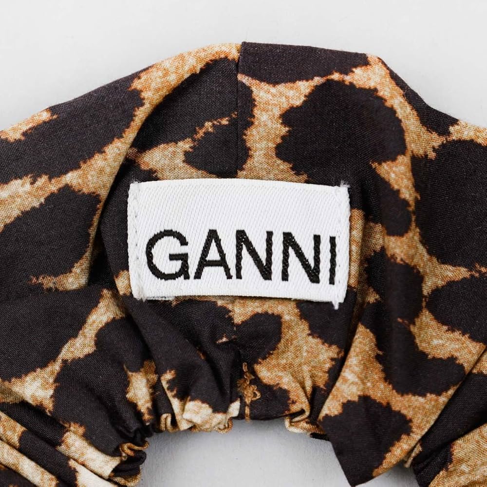 GANNI ヒョウ柄シュシュ 新品タグ付き GANNI】レオパード プリント シュシュ (Ganni/ヘアアクセサリー