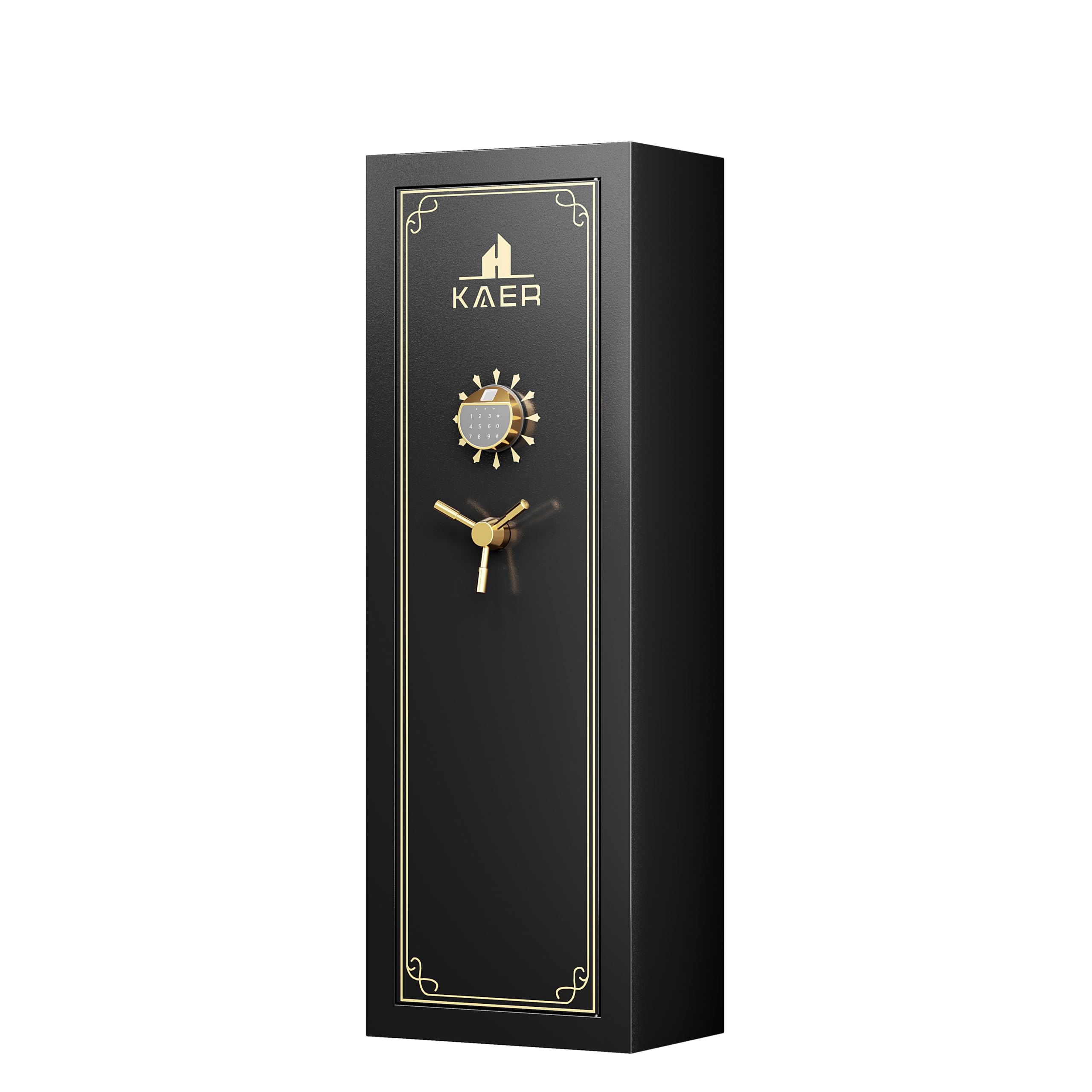 KAER 20 Biometric Gun Safe for Rifles and Pistols,Gun Cabinet with Fingerprint/Keypad/Key Access,Rifle Safe with Removable Shelf and Pistol Pocket.[No Assembly Required]