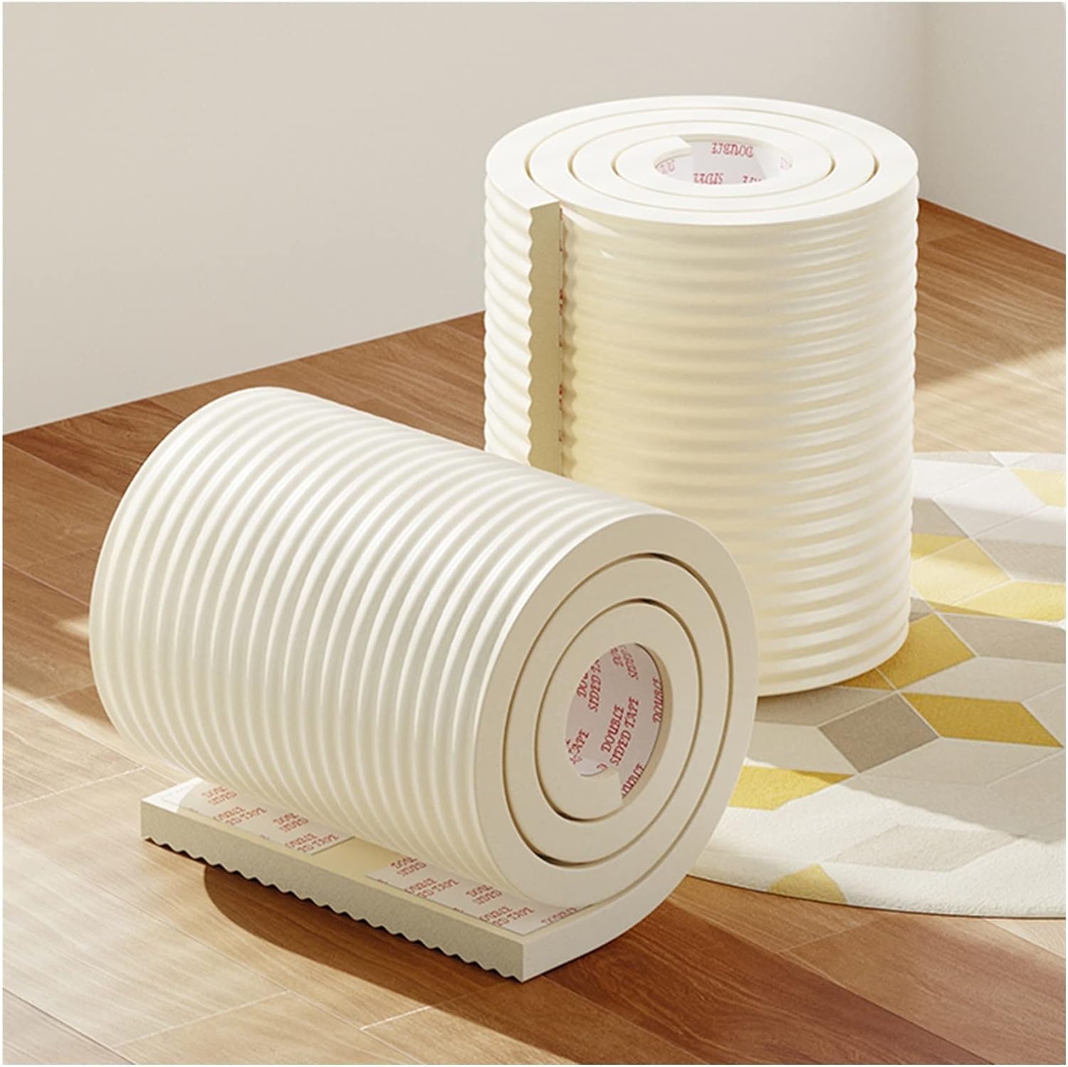 Protections d'angle d'entrepôt en éponge beige 2m pour éviter les rayures de voiture