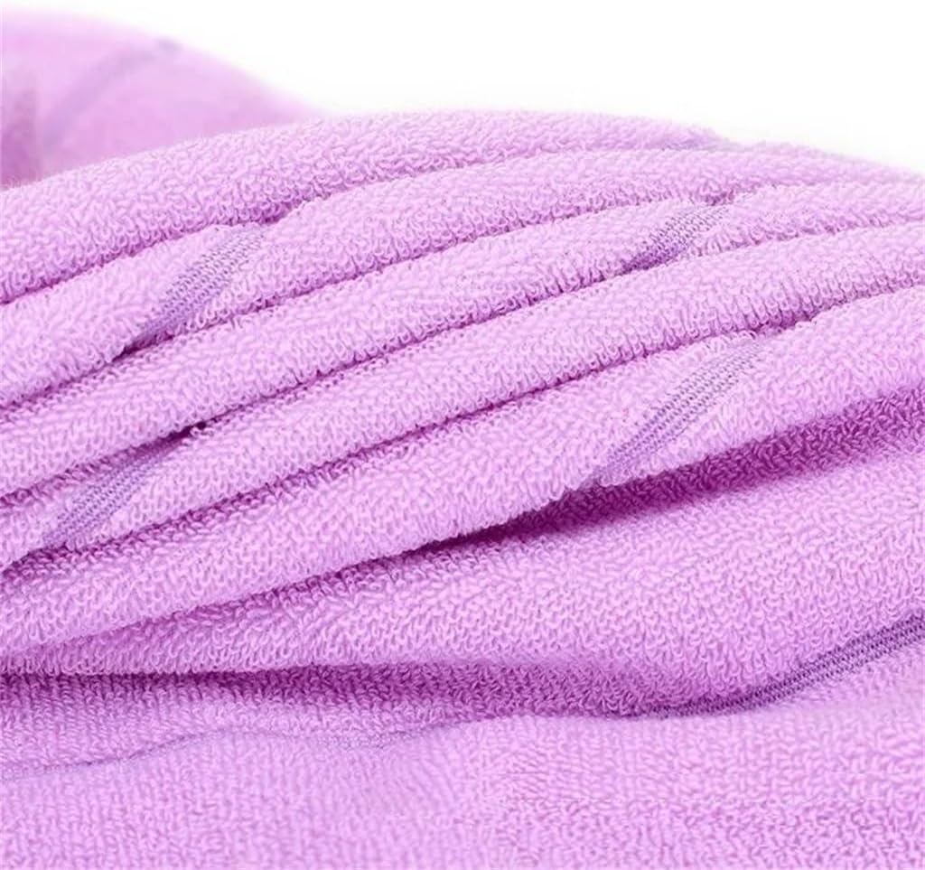 Lavender White Cotton Bath Towel Set Small Hair Faces Hand Towel Large Bath Towel(D)