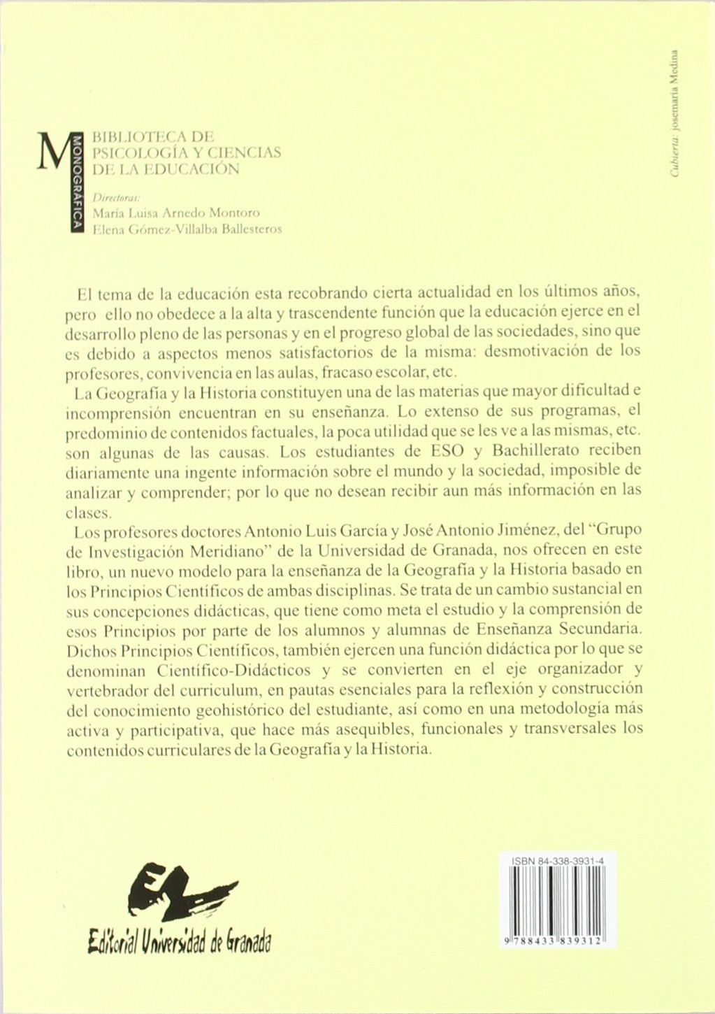 Los principios cientifico-didacticos (PCD): Un nuevo modelo para la enseñanza de la Geografia y de la Historia (fundamentos teóricos): 8