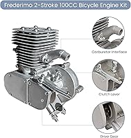 Vista 2 de Kit de motor de bicicleta de 100 cc, kit de bicicleta motorizada de 2 tiempos, mango hidráulico mejorado para bicicletas de más de 21 pulgadas, kit