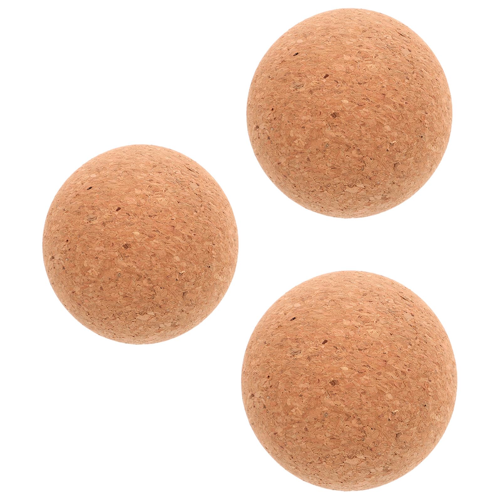 3 Stück Kork Massagebälle 8/9/10cm Feste Faszienbälle für Tiefengewebsmassage Tragbare Yoga Massagegeräte zur Muskelentspannung von Rücken Nacken und Füßen