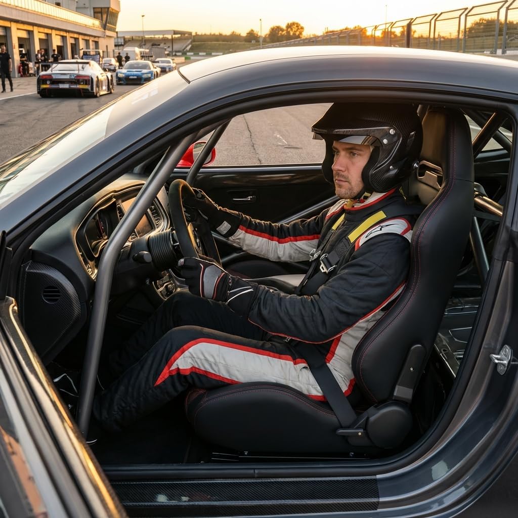 Universal Racing Seat, High racing seats Performance Bucket racing seat Seat with Adjustable Lumbar Support, Lightweight Fiberglass racing seats for cars Shell Racing Car Seat for