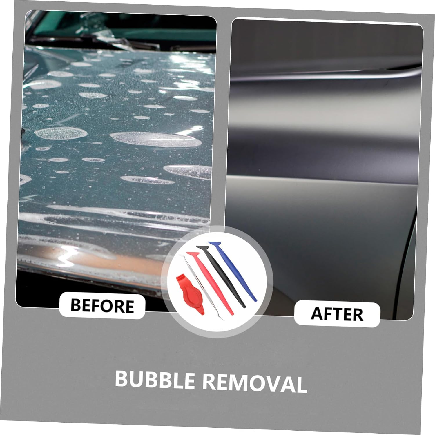 GLEAVI 1set Car Film Scraper Tool Kit Automotive Tinting Squeegee for Professional Vinyl Wraps and Window Film Applications