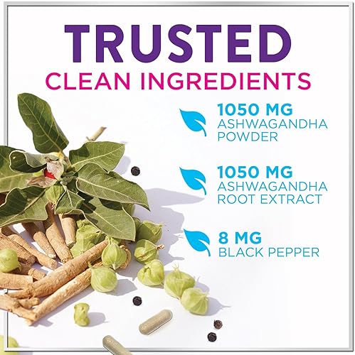Miniatura 8 de Ashwagandha 2,100 mg - Suplementos de Ashwagandha para mujeres en cápsulas vegetales con polvo de ashwagandha y extracto de raíz, extra fuerte, a