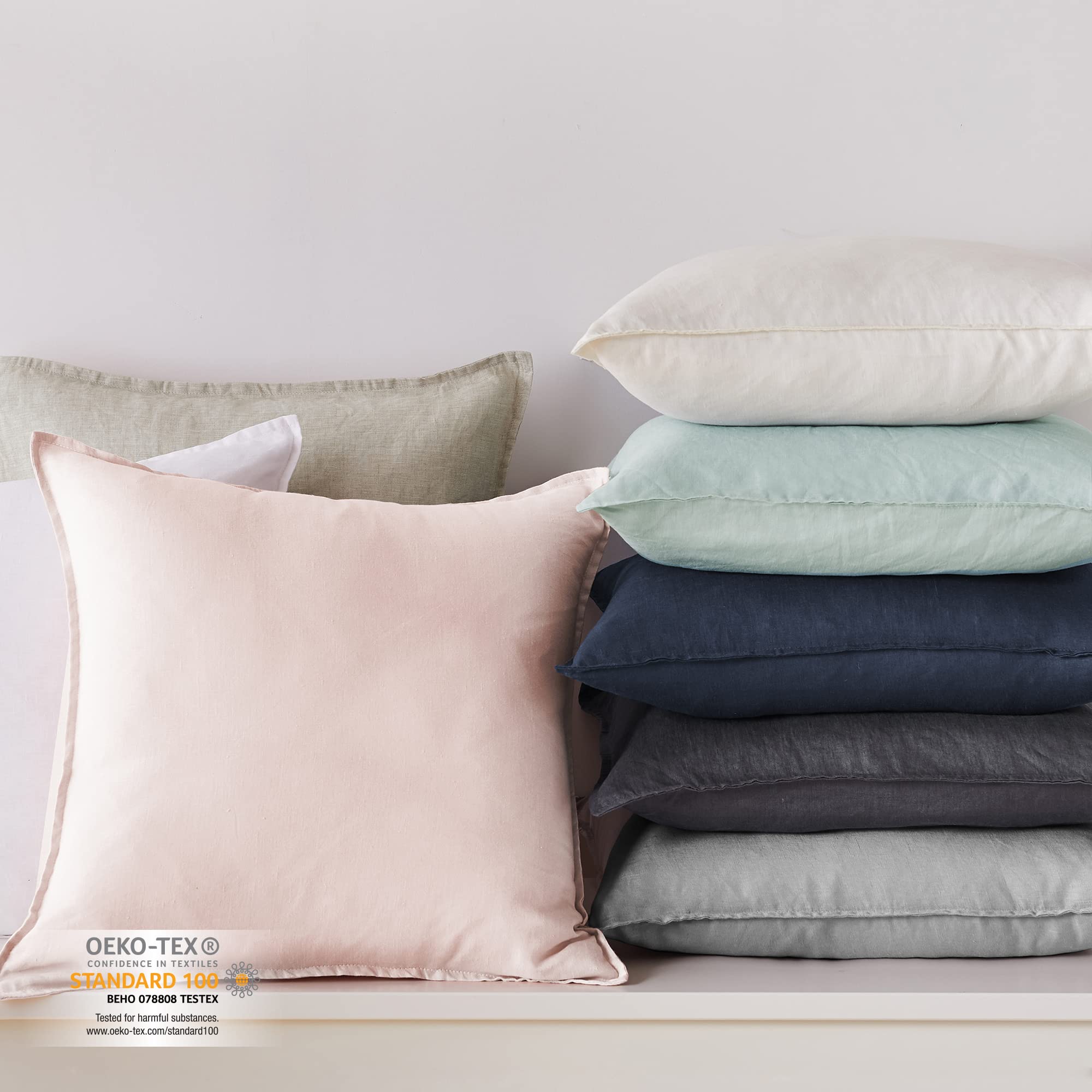 Amazon｜Levtex Home - 100%リネン - 20 x 20インチ 装飾枕カバー (2枚