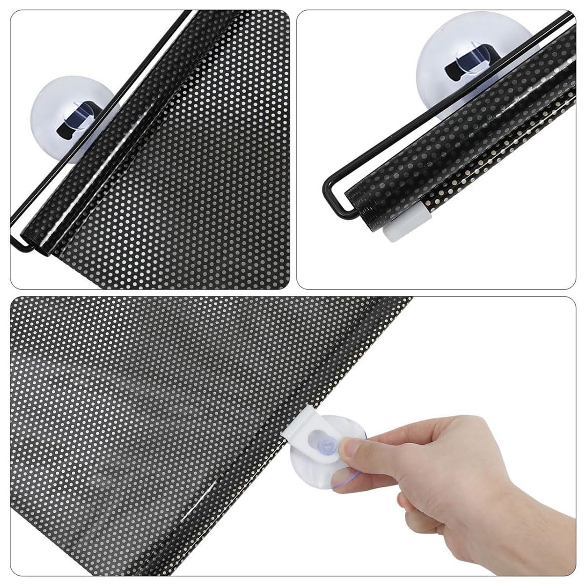 Store Enrouleur à Ventouses, Stores occultants Portables sans perçage, Store Pare-Soleil rétractable, Rideau Occultant Thermiques pour Chambre de bébé, Bureau ou Voyage