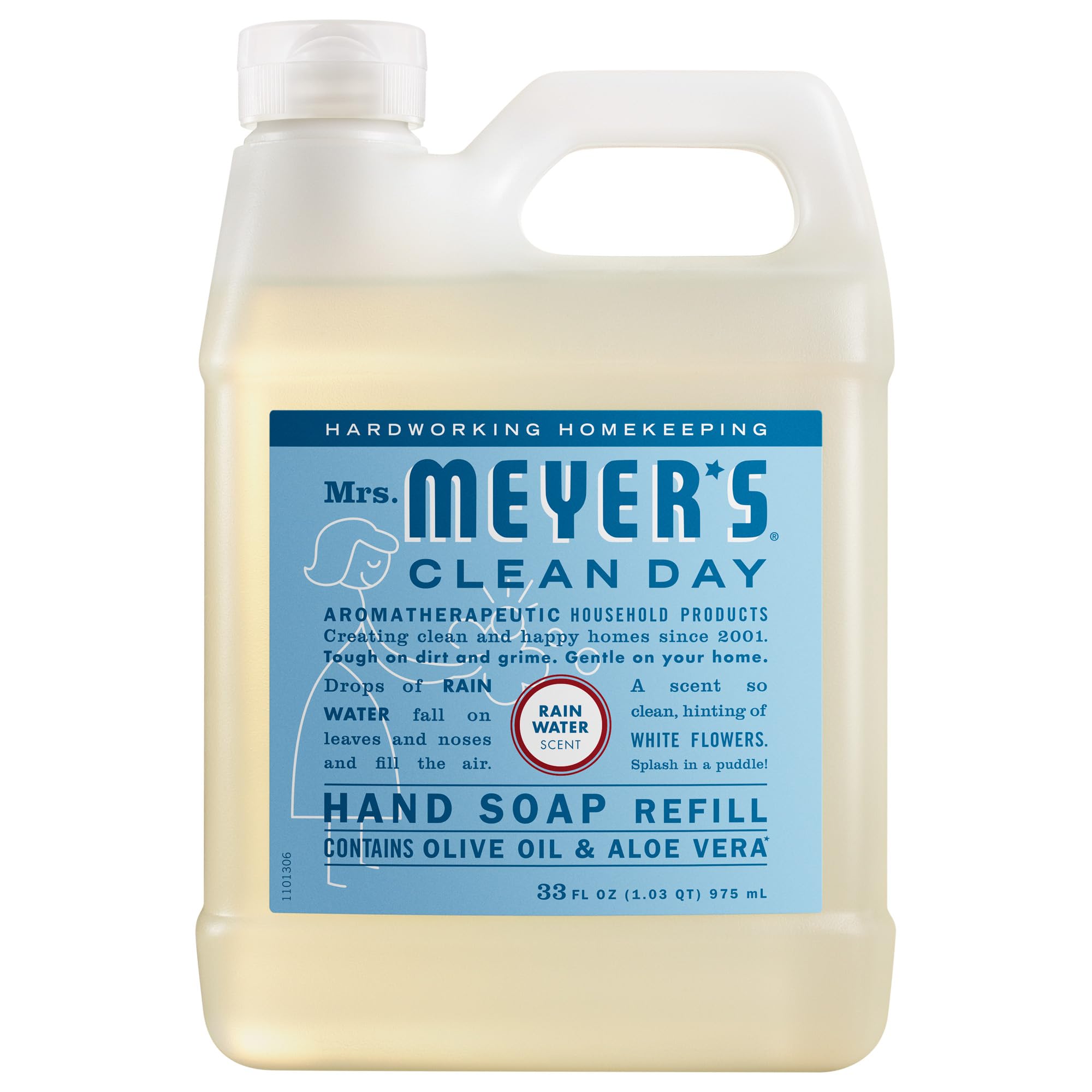 CLEAN DAY Liquid Hand Soap Refill, Rainwater, 33 OZ
