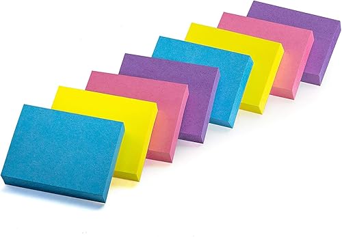 Notas adhesivas, mini notas autoadhesivas – Autoadhesivas – 1 ½ x 2 pulgadas – 100 hojas por bloc, 24 blocs por paquete, calidad premium, para el