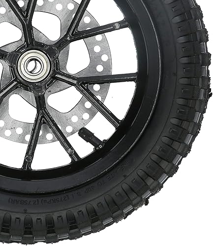 Miniatura 9 de Ruedas y neumáticos para minicicleta, rueda delantera y neumáticos, llantas y neumáticos de mini bicicleta, rueda delantera de goma de 12.5 x 2.75