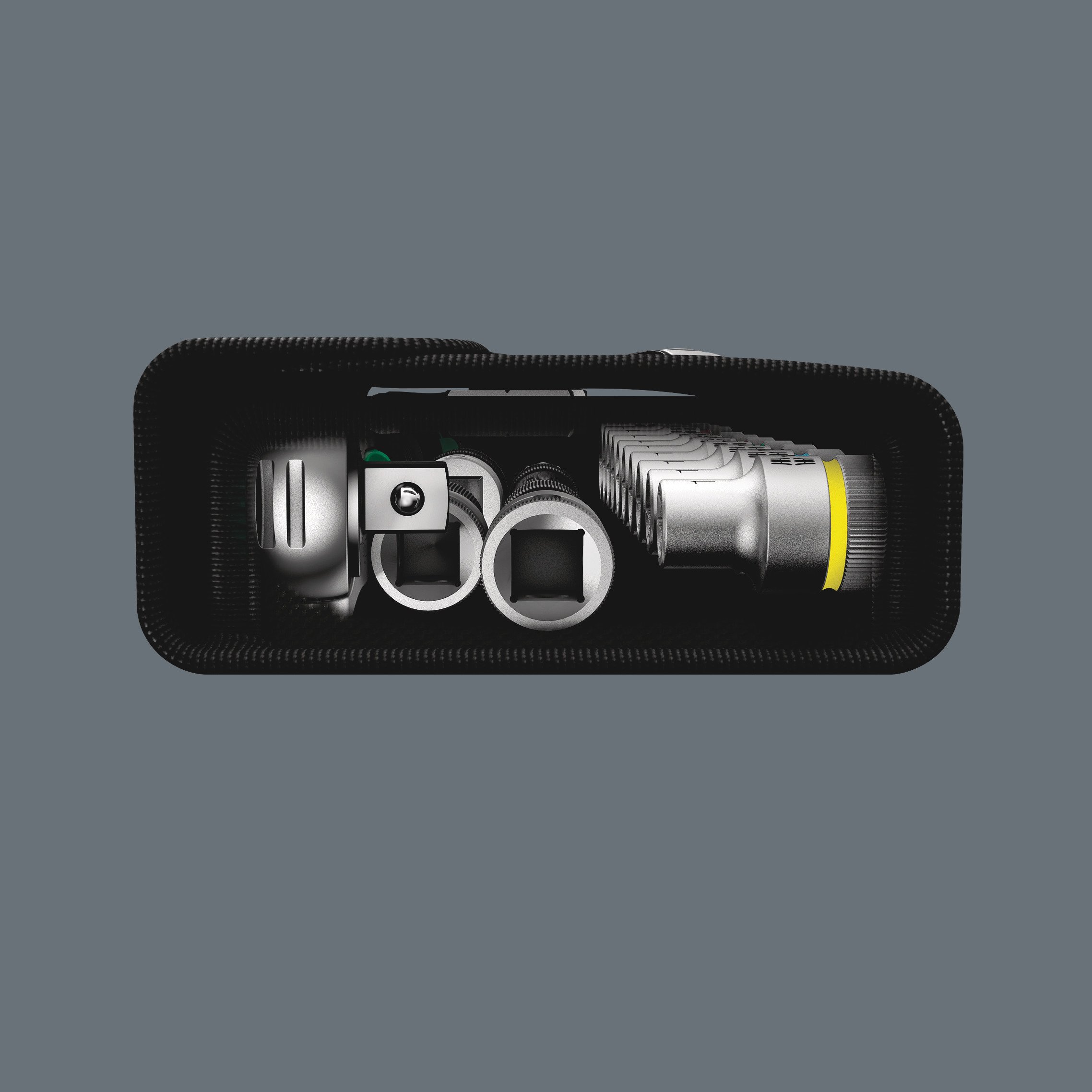 Wera, 8100 SC 6 Kit con cricchetto Zyklop Speed, attaco da 1/2", metrico, 28 pezzi