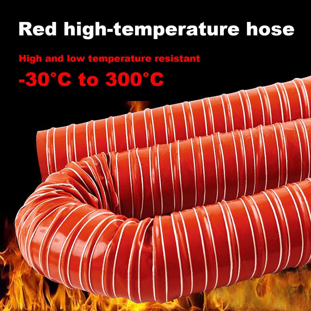 Conduit d'air en Silicone Rouge Flexible, Longueur 0,5-1 M, ID 40 Mm, Tuyau D'échappement À Haute Chaleur, Conduit De Refroidissement De Frein pour Voiture, Système d'air De Garage,1m