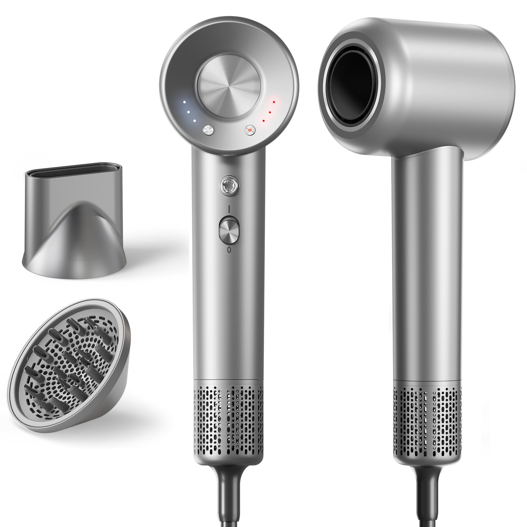 Photo 1 of Hair Dryer, 160000 RPM High-Speed Ionic Blow Dryer with Magnetic Diffuser, Fast-Drying Hair Dryer for Women, 500M Negative Ions Frizz Control, Low-Noise Hairdryer & Salon