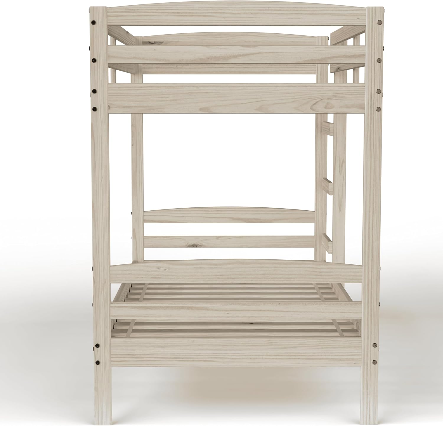 From the Tree Furniture Solid Wood Bunk Bed with Ladder & Safety Rails – Heavy-Duty Kids & Teen Bunk Frame for Bedroom or Guest Room