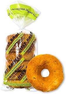 Just Bagels Cheddar Jalapeno Bagels - 4 Packs Of 6 Bagels Per Pack - 24 Total Non-GMO