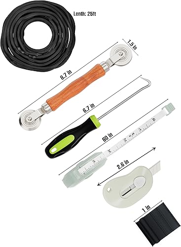 Miniatura 3 de Kit de reparación de pantalla y puerta de mosquitera, malla de fibra de vidrio con herramienta de enrollamiento de ranurasgancho de extracción de