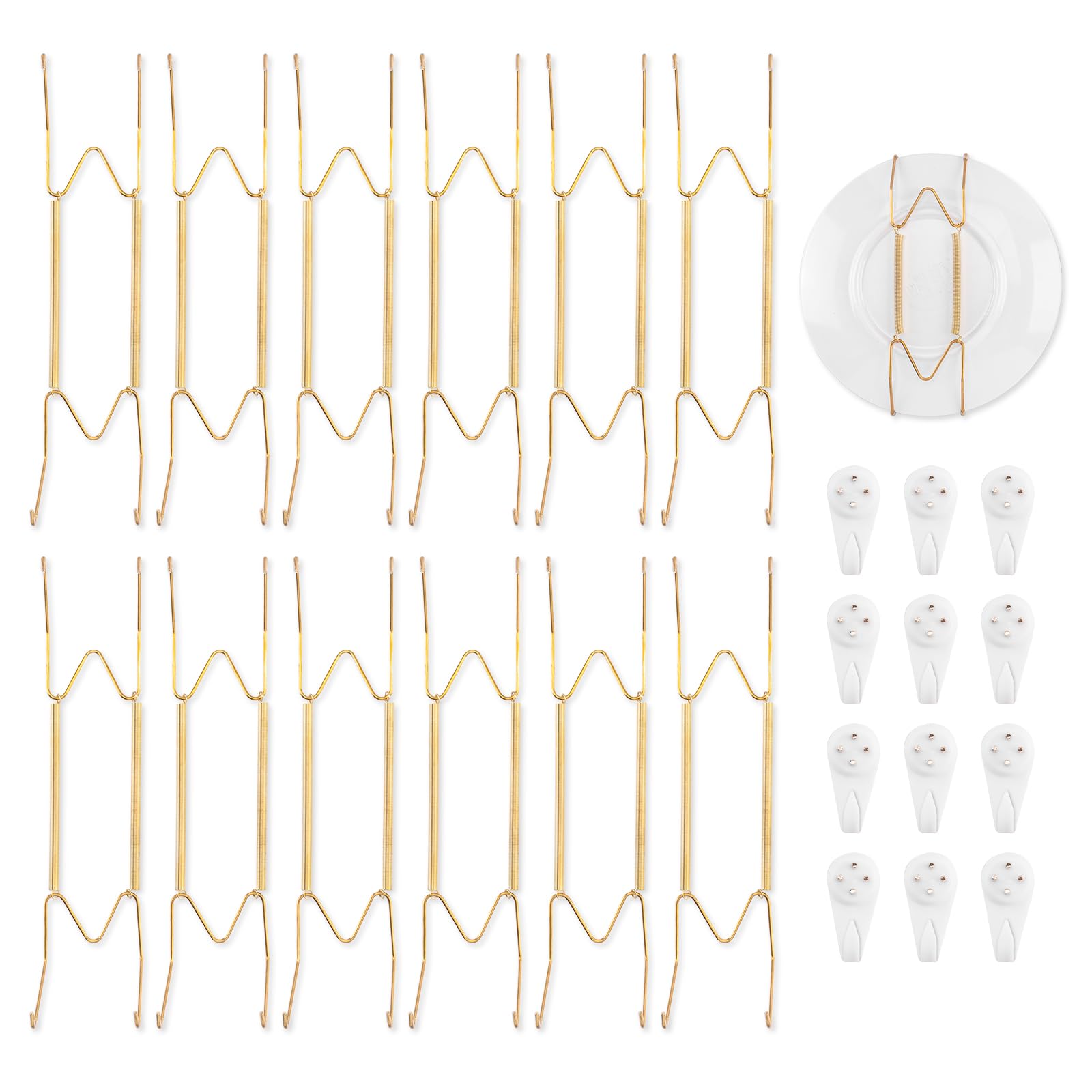 Bilillo 12 Pack Plate Hangers for the Wall, 10-14 inch Decorative Plate