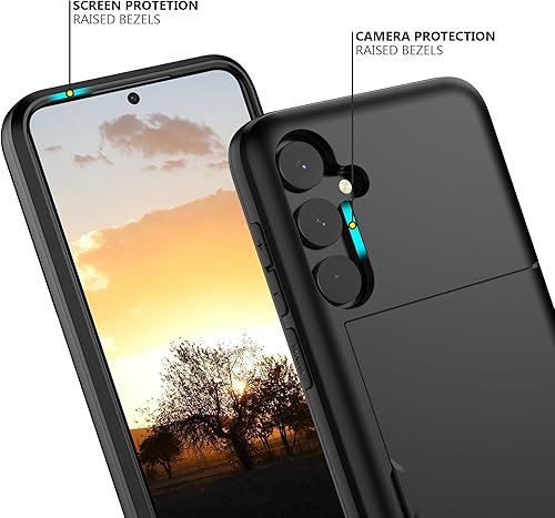 Miniatura 4 de Nvollnoe Funda para Samsung S24 Plus con tarjetero de doble capa resistente funda protectora con ranura para tarjeta oculta Funda delgada tipo