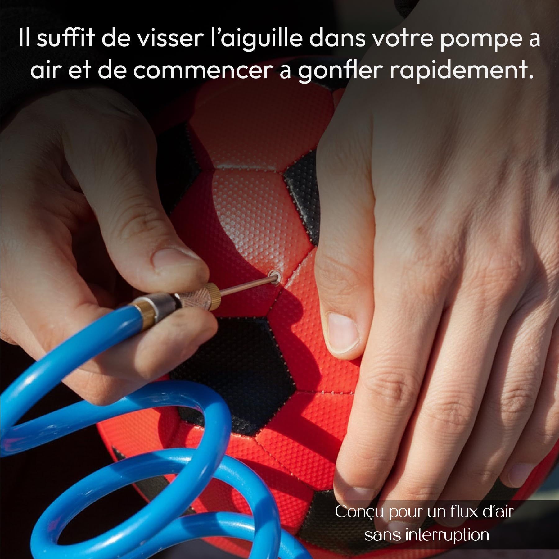 Lionstrike Aiguille De Gonflage De Ballon en Acier Inoxydable - Adaptateur pour Pompe à Ballon avec Trous Latéraux pour Un Flux D’air Fluide - Compatible Pompes Basket, Volley, Handball | Lot De 2