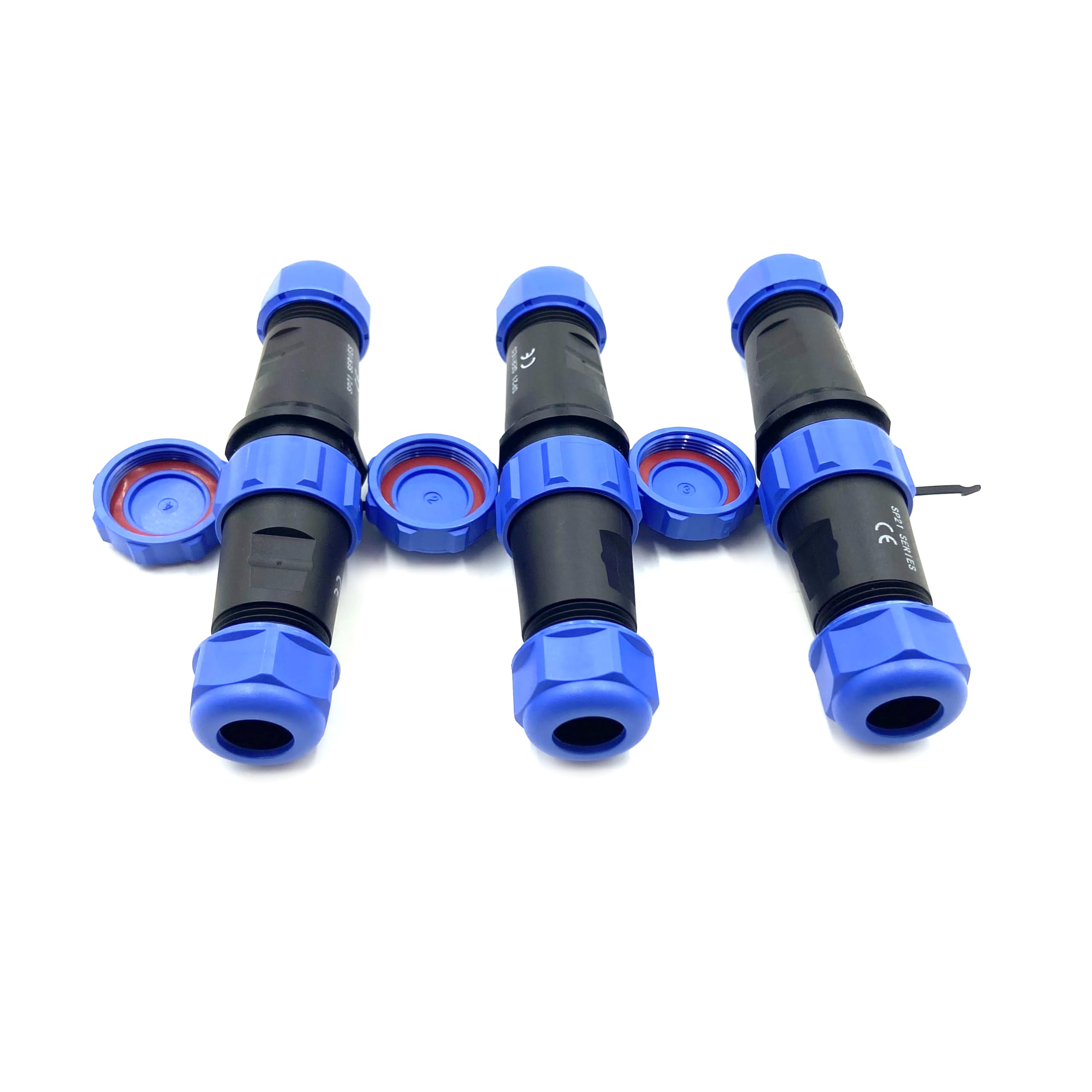 3 Pezzi Connettori Aviation SP21 7 Poli, IP68 7 Pin Connettore Aviation Senza Saldatura Impermeabile per Lampade Esterne Utilizzato 500V 15A (Cavo 14AWG Vite-Crimp)