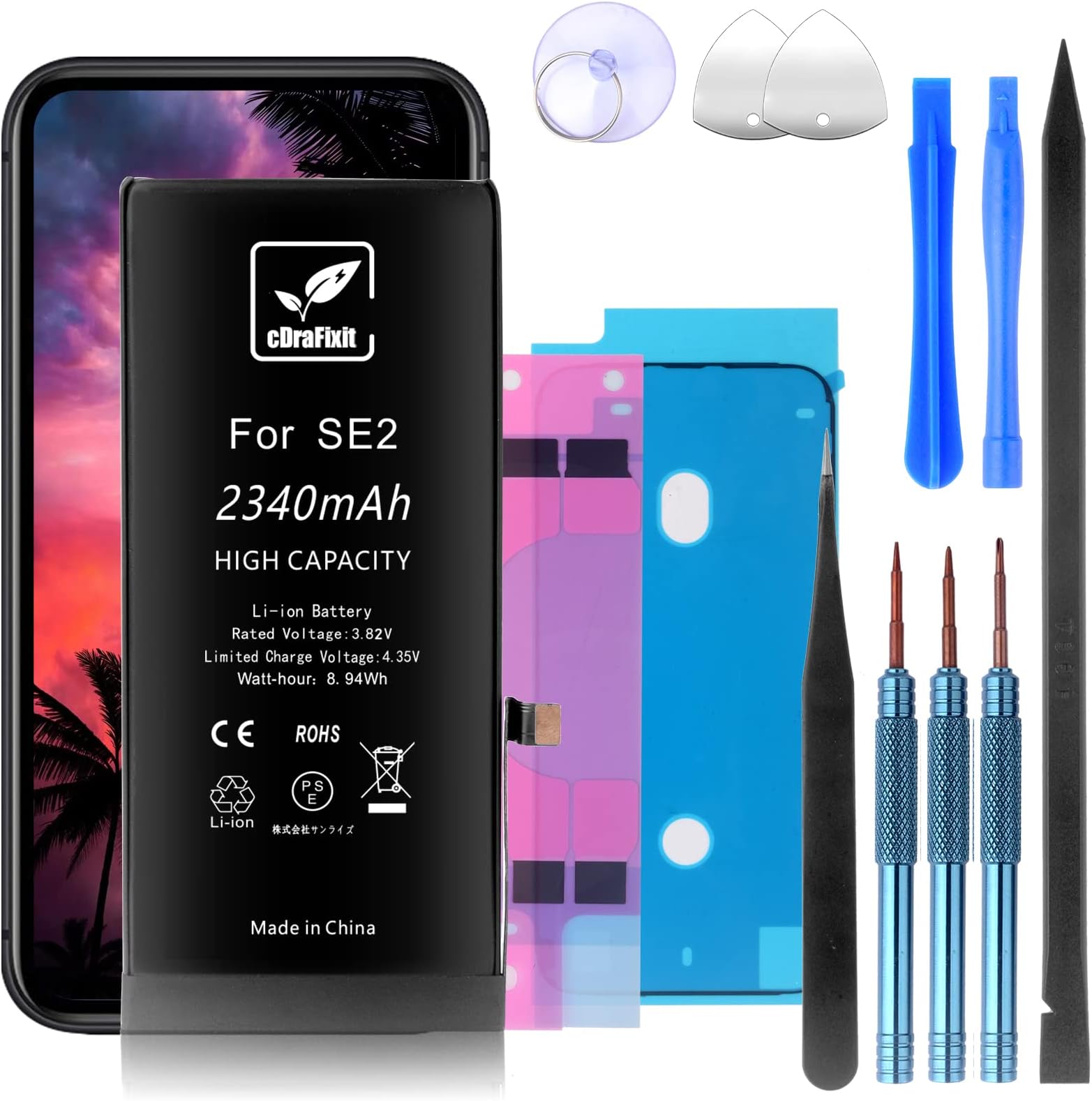 Batteria 3200mAh Per IPhone 13 Mini - 0 Cicli, Con Kit Strumenti Di Riparazione - 3