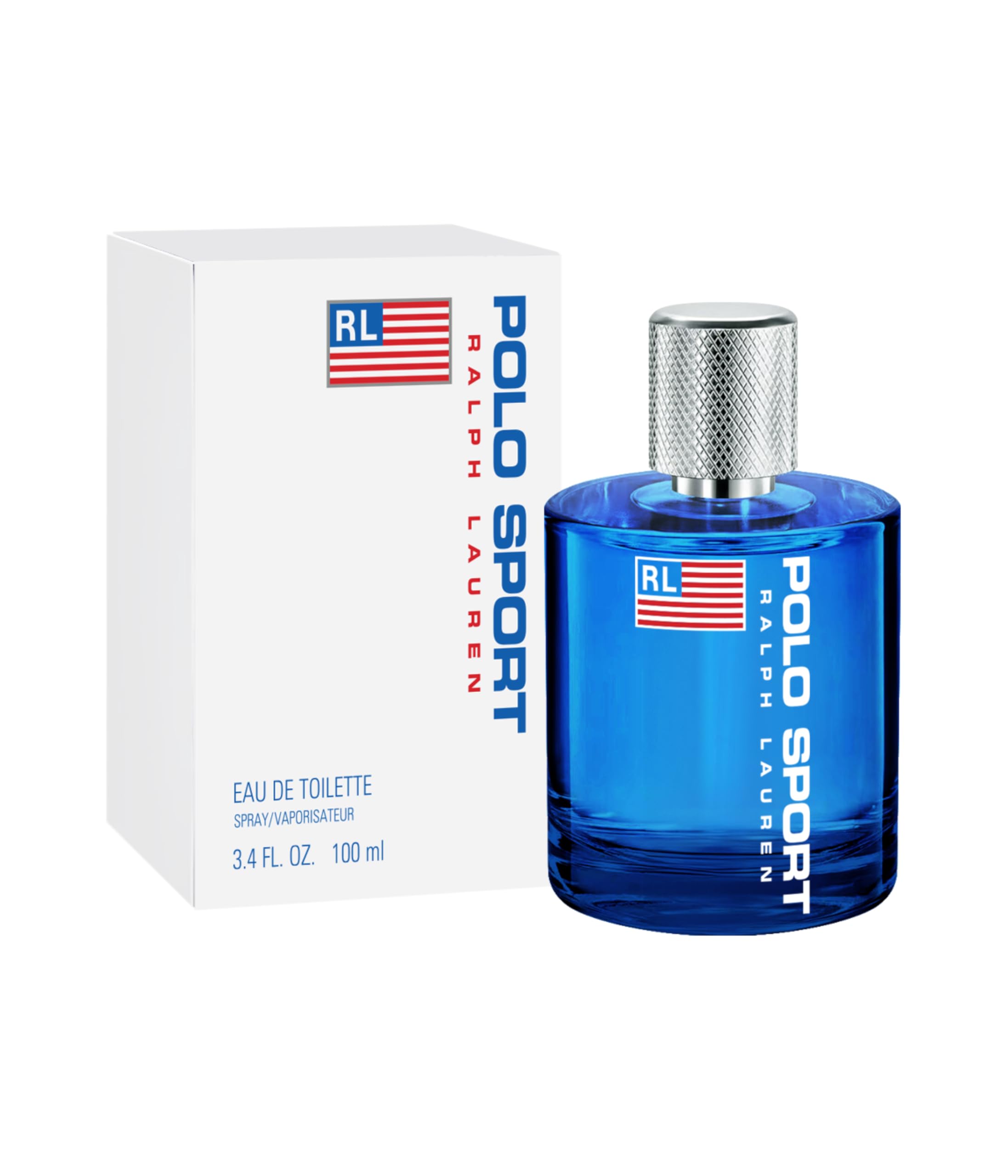 Ralph Lauren Polo Sport Eau de Toilette für Herren, aromatisch-zitrischer Duft mit Mandarine, Minze & Sandelholz, für aktive Männer, 100 ml