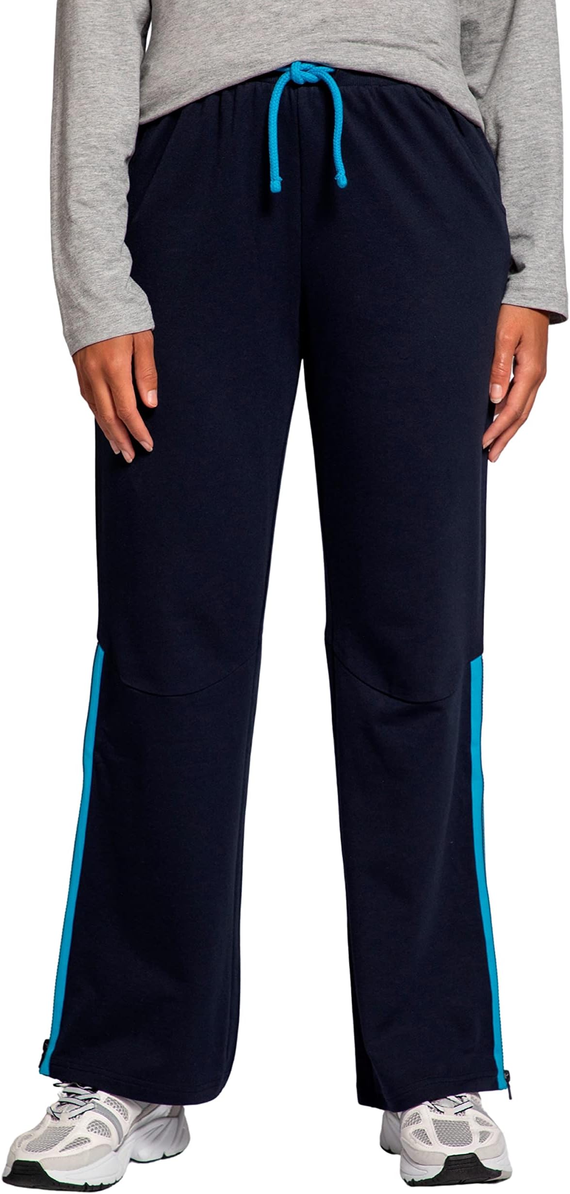 Ulla Popken Women's Sweathose Kontrastzipper Sweatpants with Contrast Zip