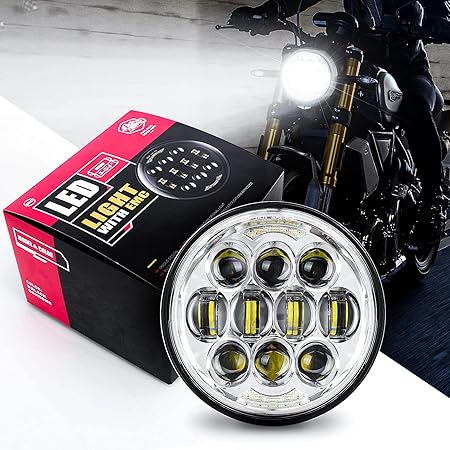 Amazon Co Jp Cowone 80wバイクライトクローム駆動するヘッドライト自転車ヘッドランププロジェクター Led 5 3 4 5 75 ホーム キッチン
