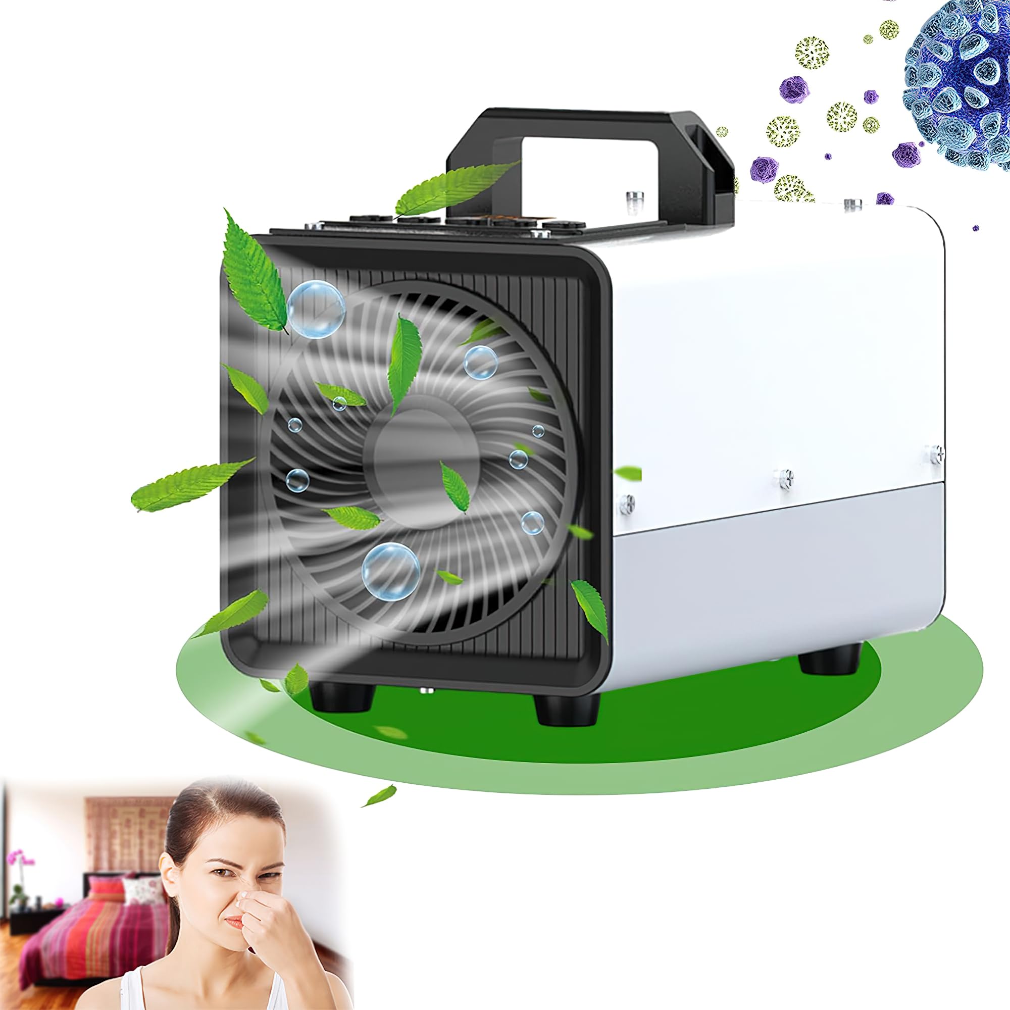 TAUDI Commercial Ozone Generator Air Purifier Machine - Odor Eliminator, Smoke Remover, Deodorizer and Ionizer for Home, Car, Pet Smell & Cigarette - Ideal for Home and Car Use