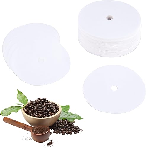 200 filtros de café percolador, filtro de papel de café desechable de 3.75 pulgadas con agujero, filtros de café de disco para percoladora Bozeman,