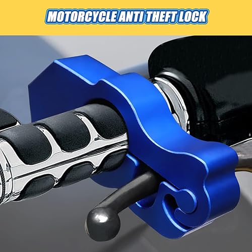 Miniatura 6 de Bloqueo de motocicleta antirrobo bloqueo de agarre de bloqueo de manillar de aleación de aluminio CNC resistente para