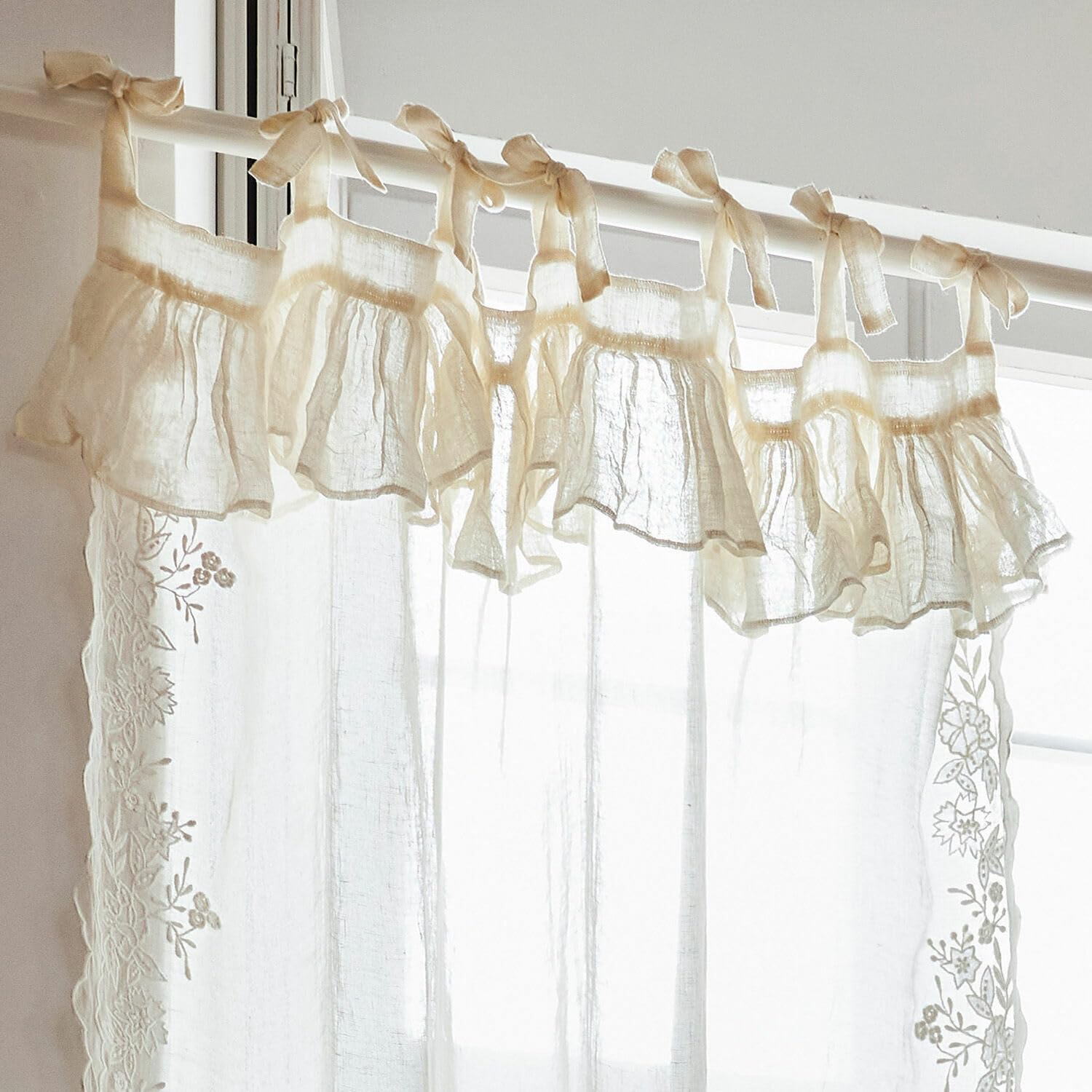Loberon Denise Voilage - Batiste Transparente - Pur Lin, crème