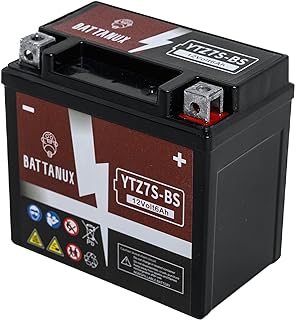 Battanux YTZ7S-BS Battery & Motorcycle Battery, Sealed SLA/AGM 12V6Ah ATV/UTV/Snowmoble/Motor bike Battery Maintenance Free & No tools for installation & Advanced Technology & Environmental