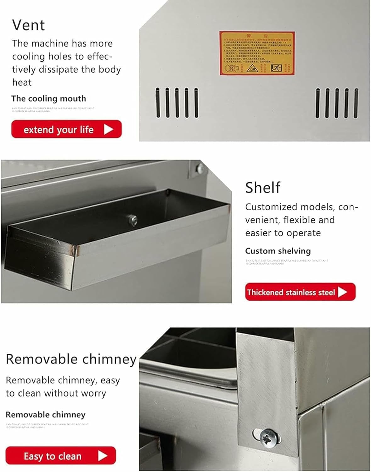 Stainless Steel LPG Fryer - 20L Large Capacity Gas Fryer with Baskets and Lids for Home and Commercial Use - Ideal for Frying and Cooking