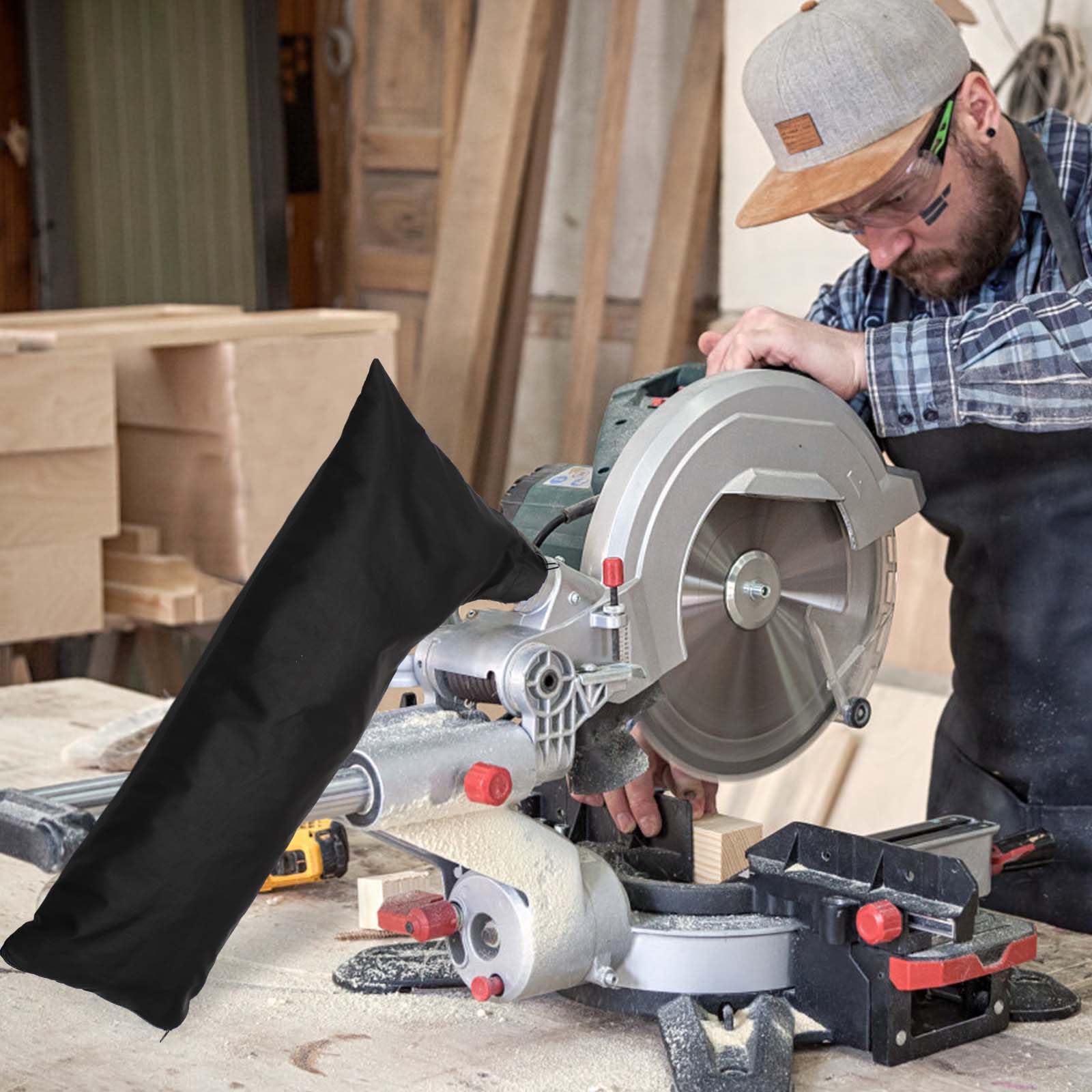 Protection Ponceuse 255 Housse Anti-poussière Pour Scie à Onglet 255 - Tissu Noir - Donkivvy Accessoire Scie Onglet 255