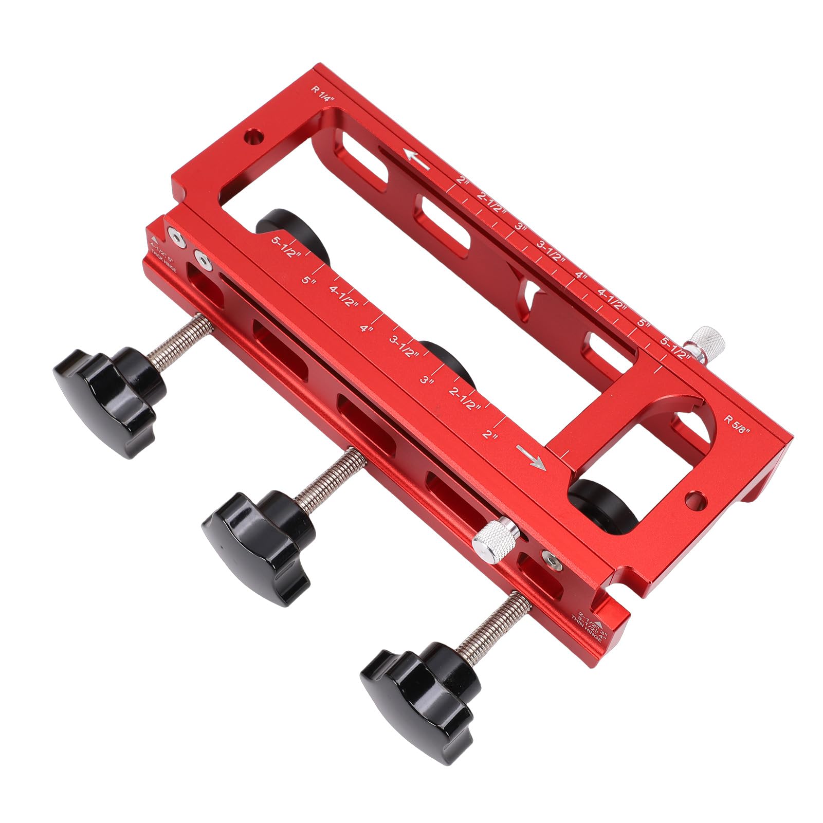 Keenso Door Hinge Template Kit Adjustable Aluminum Alloy Mortise Jig for