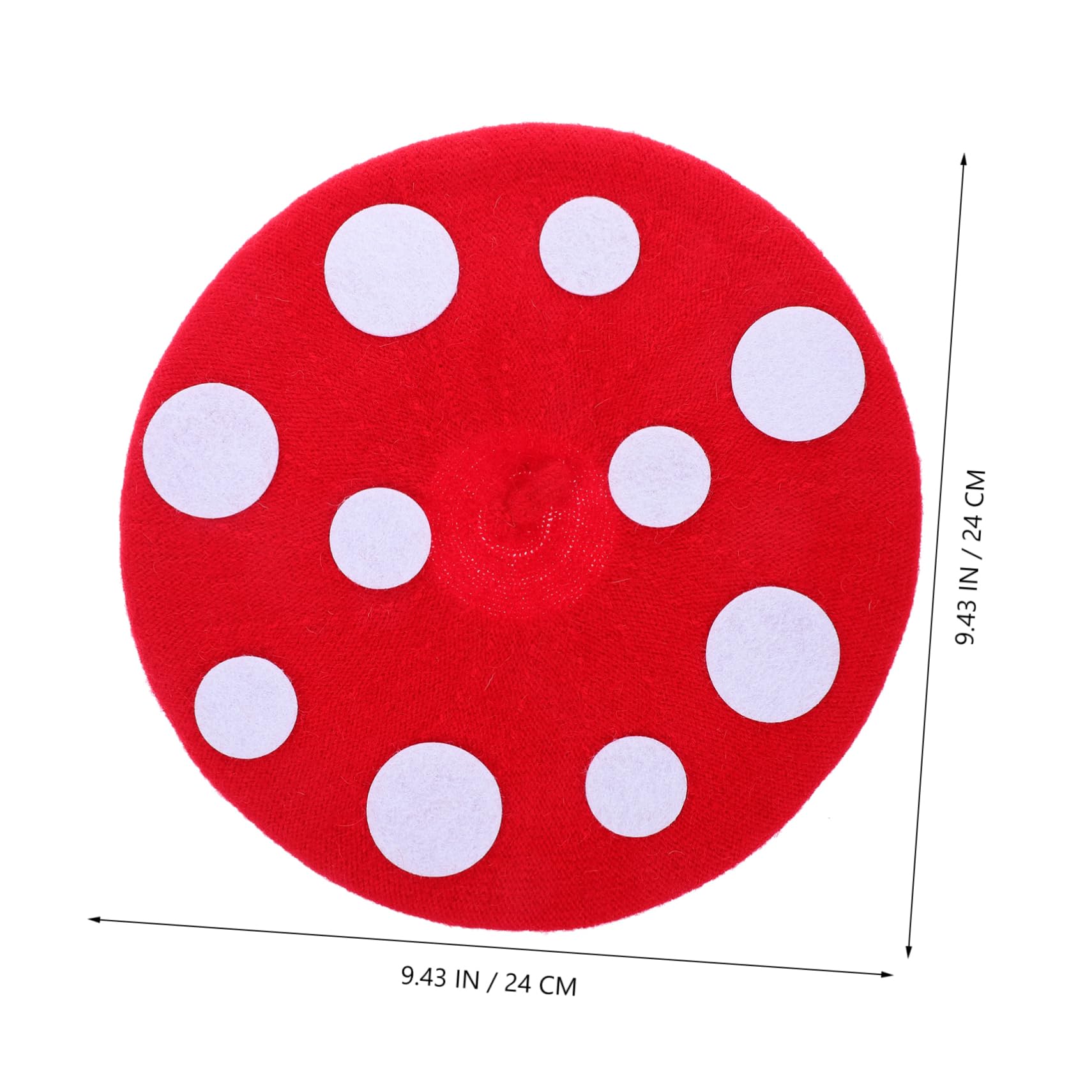 BRIGHTFUFU Mushroom Cap Photo Prop Dress up Hat Cosplay Prop Comfortable Beret Headgear Party Wear