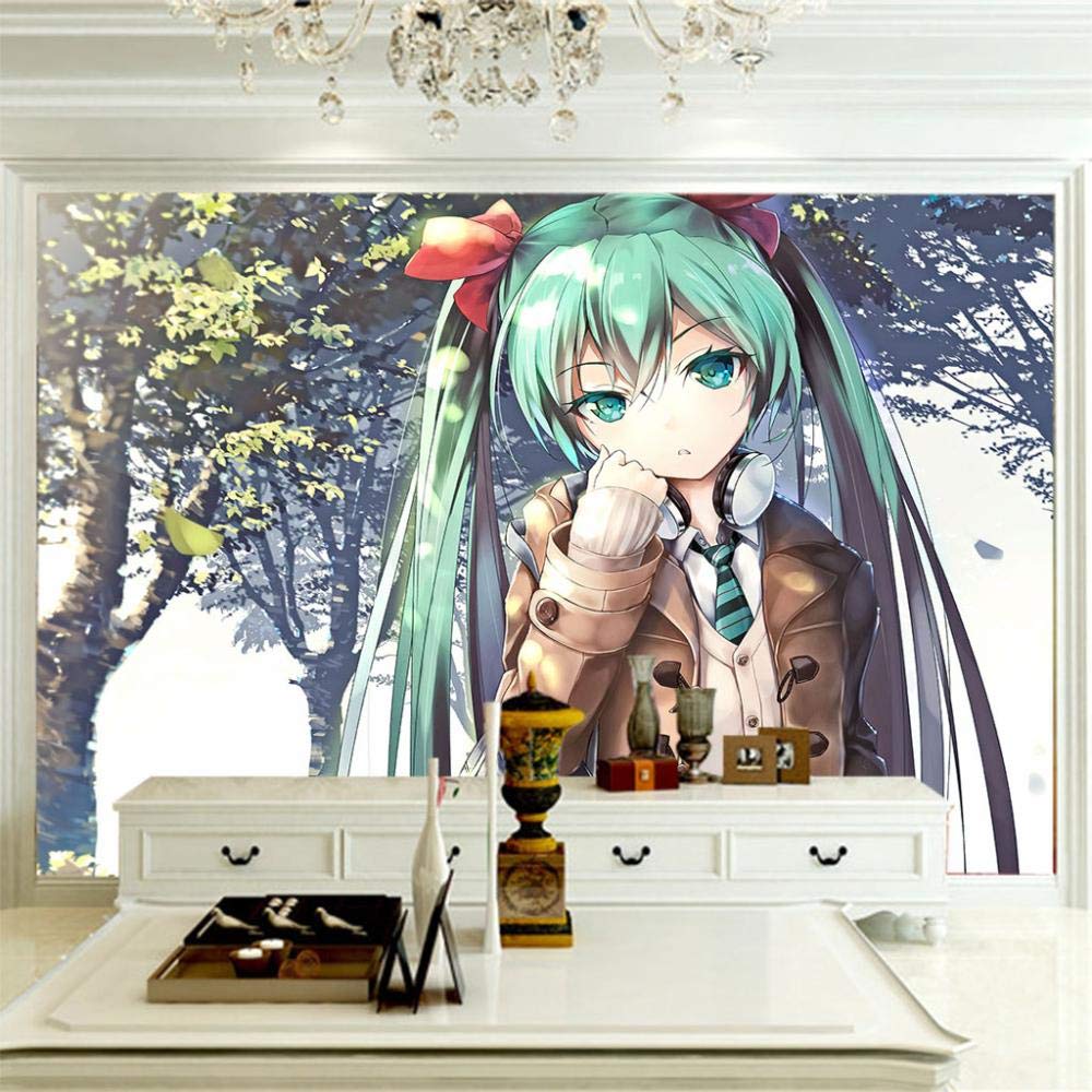 Amazon Zclchq 写真の壁紙現代 漫画 女の子 壁画リビングルームの寝室の結婚式の家の背景の壁の家の装飾の壁紙 Size 0x140cm 壁紙