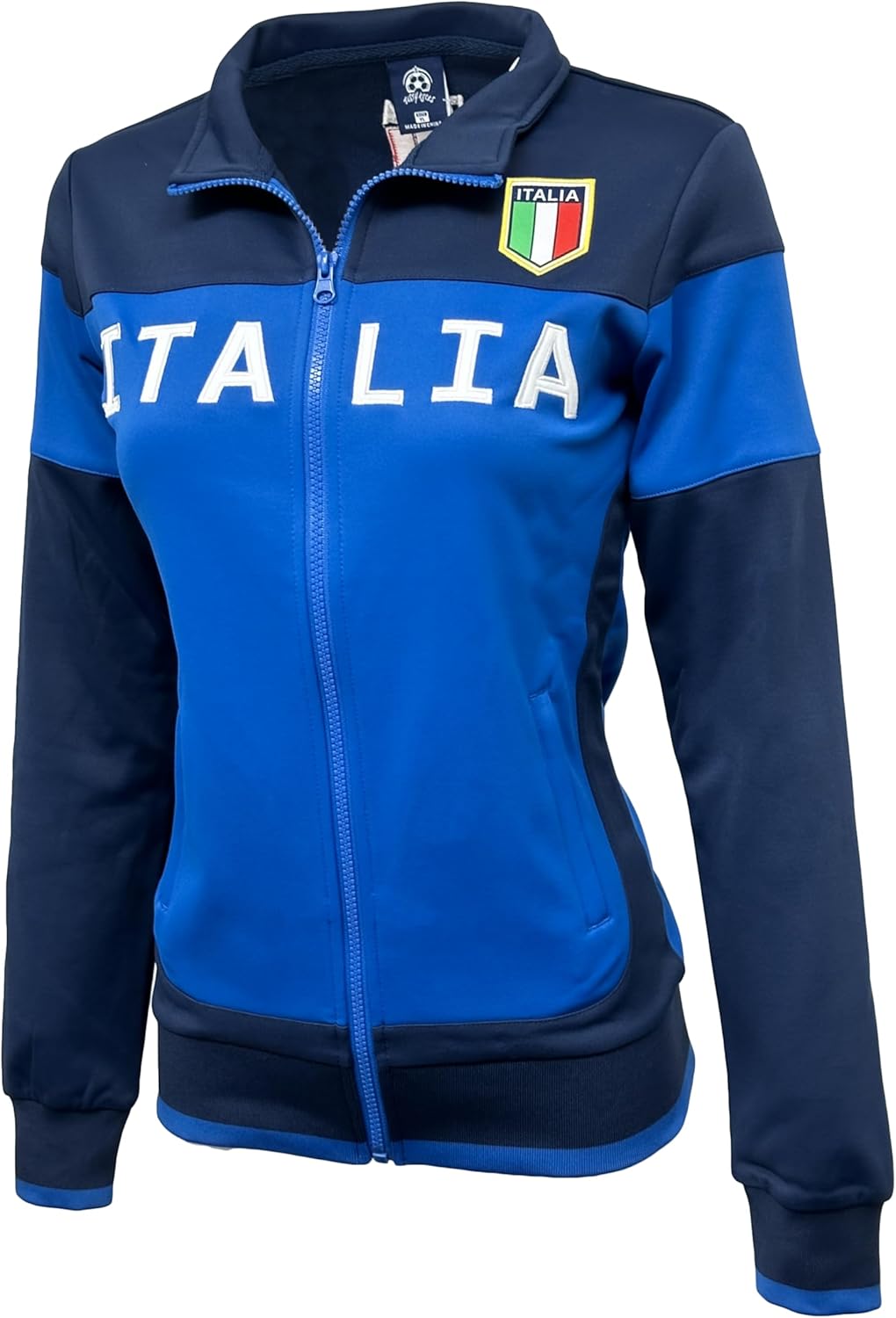 Just 4 Kicks Women's Italy Full Zip Track Jacket, Italia Warm-Up Jacket - Image 6