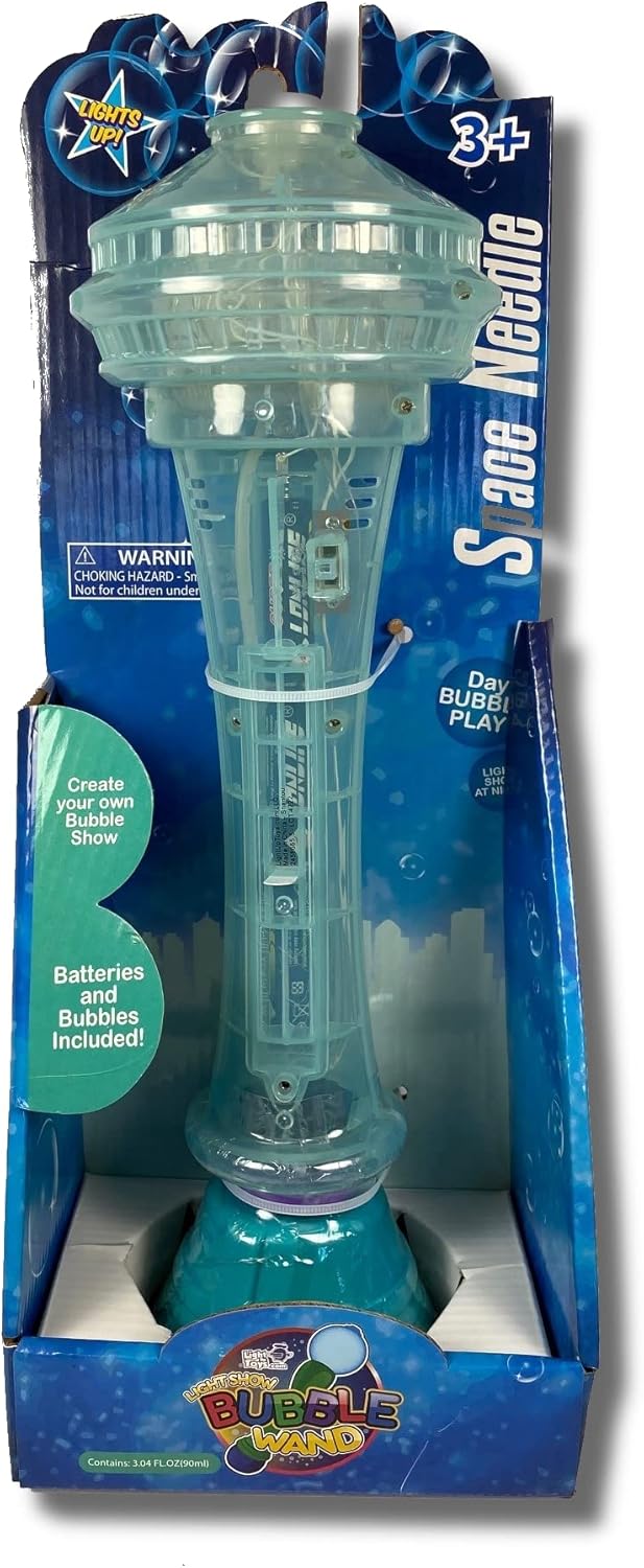 Officially Licensed Space Needle Light Show Bubble Wand